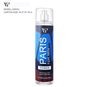 236ml Men’s Body Mist Set 6 Scents (Ocean Amber Noir Citrus) Long Lasting Fragrance Spray