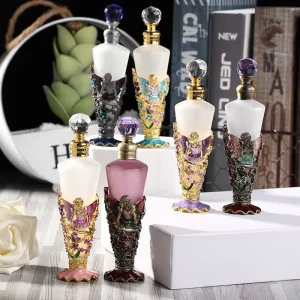 Custom Middle Eastern Women’s Perfume, 25 mL Enamel-Colored Perfume Oil Bottle