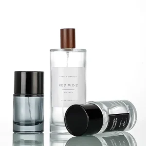 250ml Cylinder Glass Perfume Bottle with Fine Mist Sprayer Empty Room Fragrance Bottle Custom Logo Printing