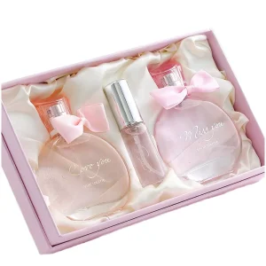 3-in-1 Women’s Oriental Scent Eau De Parfum Gift Box Private Label Spray Set for Lovers Valentine’s Day
