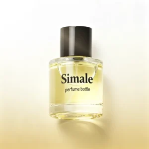 30/50/100ml Clear Square Glass Perfume Bottle with Black Cap & Round Black Gift Box Fragrance Packaging