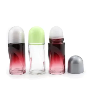 30 ml 50 ml 60 ml Oval Shape Transparent Empty Roll on Glass Deodorant Stick Container Bottles for Body Cream