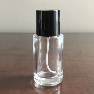 30 ml Refillable Cylinder Thick Flat Shoulder Room Face Spray Glass Perfume Pump Spray Bottle with Atomizer and Magnetic Cap