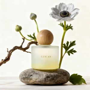 30ML 50ML 100ML Round Shape Frosted Gradient Color Clear Custom Glass Perfume Bottle with Lid