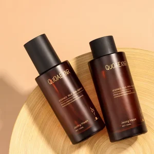 30ml 50ml 100ml 150ml Amber Glass Serum Bottle with Pump Empty Cosmetic Lotion Bottle for Skincare Packaging