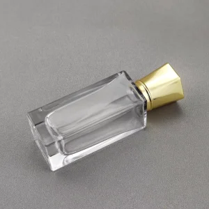 30ml 50ml 100ml Customised Silkscreen Printing Clear Glass Square Men’s Body Oil Perfume Cologne Bottle
