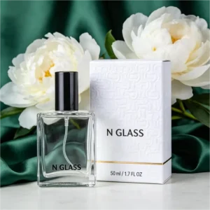 30ml 50ml 100ml High-End Transparent Square Screw Neck Glass Perfume Bottle With Box Unisex