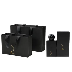 30ml 50ml 100ml Men’s Cologne Bottle Matte Black Container Perfume Glass Bottle Black with Gift Paper Box and Bag