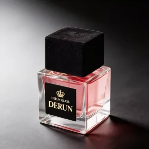 30ml 50ml 100ml Spray Bottle with Pump Sprayer Wooden Black Lid Custom Crimp Top Square Glass Perfume Bottle Cap Empty