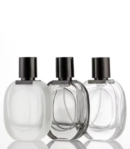 30ml 50ml 80ml Oval Perfume Oil Bottle with Spray Pump and Cap
