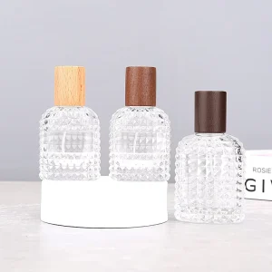 30ml 50ml Pineapple Round Portable Glass Perfume Bottle with Spray Empty with Atomizer Refillable Bottles