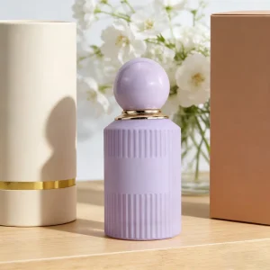 30ml 50ml Round Striped Glass Minimalist Perfume Spray Empty Bottle Perfume Packaging Bottle