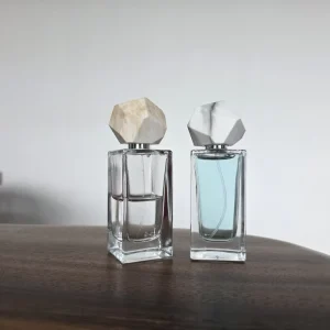 30ml 50ml Square Glass Bottles Spray Bayonet Perfume Glass Bottles Irregular Bottle Caps