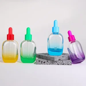 30ml Clear Square Glass Dropper Bottle Thick Bottom Design for Hair Growth Oil and Skincare Serum