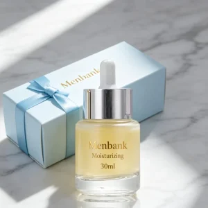 30ml Cylindrical Flat Shoulder Glass Dropper Bottle with Gift Box Custom Logo Essential Oil Packaging