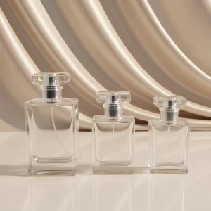 30ml Empty Clear Square Glass Perfume Bottles Mist Atomizer Pump Sprayer Portable Refillable Aromatherapy Reed Diffuser