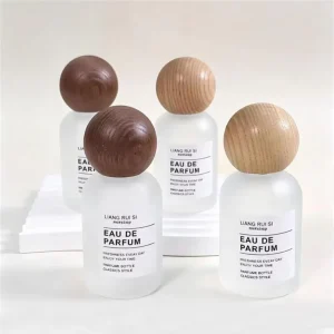 30ml Empty Perfume Glass Bottles Round Clear Frosted Refillable Perfume Bottle Perfume Spray Oil Bottle with Box