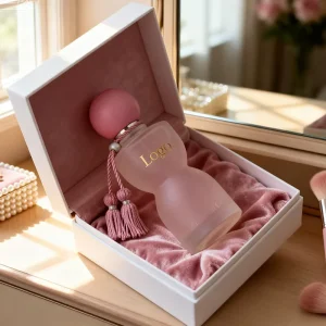 30ml Flat Glass Perfume Bottles with Screw Top Leak Proof Travel Containers for Cosmetic Samples White Box