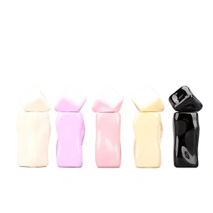 30ml Portable Refillable Glass Perfume Spray Bottle Pump Cap Roll On Sealing Pink Purple Yellow Colors Square Shape 100pcs MOQ