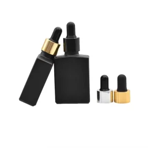 30ml Thickened Essential Oil Cosmetic Packaging Rectangular Dropper Bottle Lotion Glass Bottle