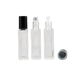 3ml-20ml Transparent Square Roller Ball Bottles Roller Ball Essential Oil Perfume Essential Oil Dispensing Roller Ball Bottles