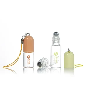 3ml 5ml 10ml Glass Portable Perfume Roller Bottles Empty Roll on Bottles with Metal Roller Ball and Rope