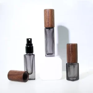 3ml 5ml 10ml Refillable Square Glass Perfume Spray Bottles Clear Black Glass Empty Perfume Bottle with Fine Mist Sprayer