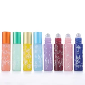 3ml 5ml 8ml 10ml 15ml Essential Oil Perfume Roller Bottles Roll on Glass with Screen Printing
