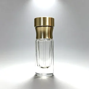 3ml 6ml 12ml Arabian Attar Decorative Glass Oud Oil Perfume Bottle With Screw Zinc Allop Cap with Glass Dropper