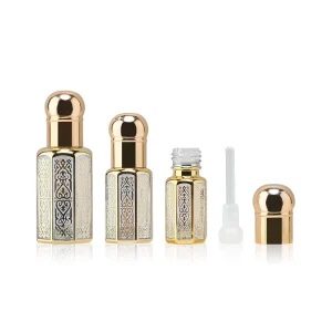 3ml 6ml 12ml Mini Small Refillable Glass Perfume Bottle Roller Ball Mini Roll on Bottle Santal Oil Glass Attar Bottle