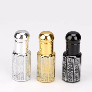 3ml 6ml 12ml Square Clear Glass Roller Bottles Refillable for Perfume Essential Oils Roll on Liquid Soap