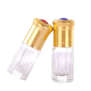 3ml 6ml 9ml 12ml Empty Clear Octagon Essential Oil Glass Roller Bottle Perfume Attar Roll on Bottles