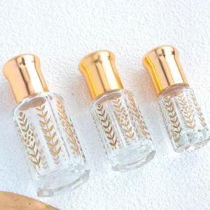 3ml 6ml and 12ml Roll On Glass Cylinder Bottles with Transparent Screen Printing