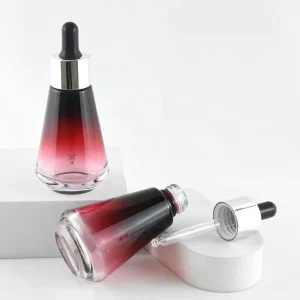 45ml Glass Bottle Dropper White Luxury Dropper Bottle Clear Cosmetic Packaging Set Glass