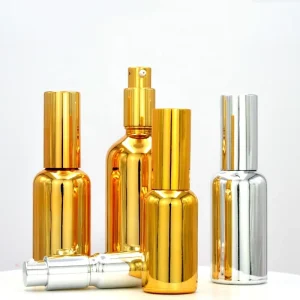 5 100 ML Gold Silver Plated Luxury Dropper Bottle Cream Jar High Quality Empty Perfume Spray Bottles with Factory Price