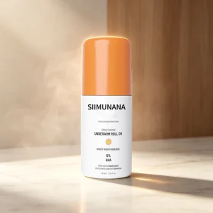 5% AHA Underarm Roll on Deodorant Ceramide Infused Woody Musk Scent Exfoliate Brighten Dark Armpit All Day Odor Control