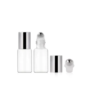 5 ml Mini Skincare Essential Oil Roll on Perfume Bottle Clear Glass Roller Bottle