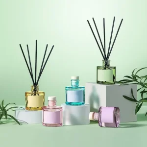 50 mL Glass Home Decor Classic Hotel Perfume Natural Essential Oil Reed Diffuser Set with Sticks Long Lasting