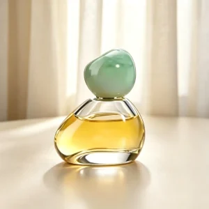 50 ml Perfume Bottle with Pump Spray Nozzle, Round Clear Glass Perfume Bottle