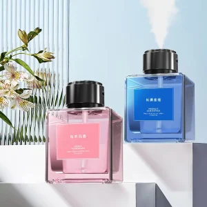 500ml Indoor Glass Reed Diffuser Flameless Aroma Diffuser Spray Essential Oil Long-lasting Fragrance Home Perfume Aromatherapy