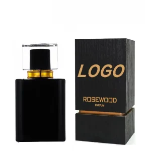 50mL High grade Glass Perfume Bottle with Screen Printing Screw Cap Luxury Black Men’s with Box