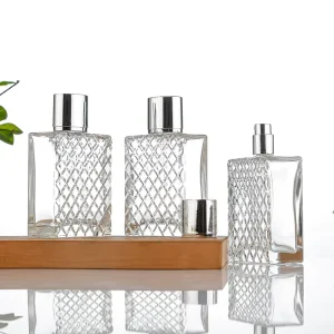 50ml 100ml Glass Perfume Bottle with Heavy Base Empty Cologne Bottle with Fine Mist Sprayer
