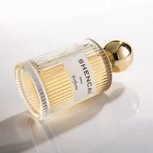 50ml 100ml Round Glass Perfume Bottle with Ball Lid and Pump Sprayer Custom Color Fragrance