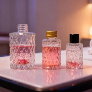 50ml 80ML 100ml 120ml Transparent Perfume Aromatherapy Glass Bottle with Pattern