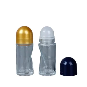 50ml Glass Deodorant Roll on Perfume Bottle Custom Logo Roller