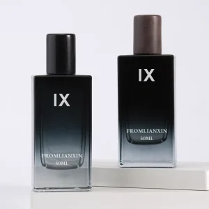 50ml Men’s Cologne in Luxury Black Square Bottle 100ml Customizable Screen Printing for Perfumes and Glasses