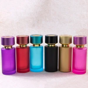 50ml Round Perfume Bottle With Gold Spray Pump High Clarity Thick Base Glass Fragrance Atomizer For Scent Branding