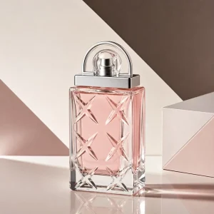 50ml Square Glass Empty Reusable Perfume Bottle With Silver Cap Rectangle Embossed Perfume Bottle Customized Box