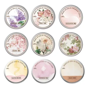 55g Plum Blossom Balm Solid Perfume Cream Fresh Flower Fragrance Rose Lotus Lavender Universal Freshness