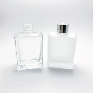 55ml Empty Square Reed Diffuser Bottle Glass Aroma Diffuser Bottle with Lids